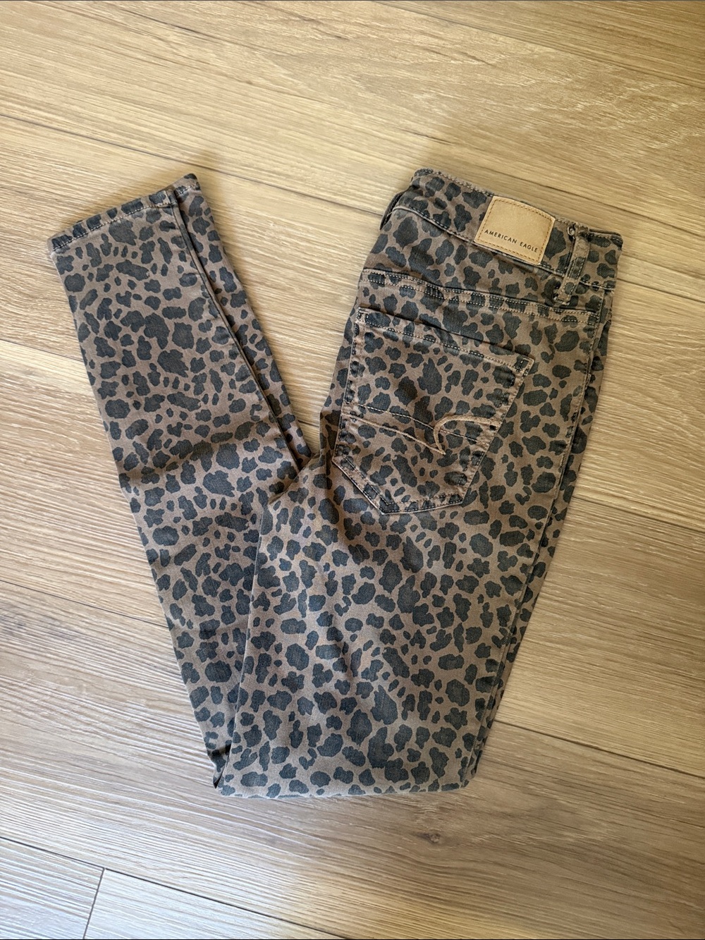 American Eagle Outfitters Leopard Print Skinny Jeans - Brown & Black